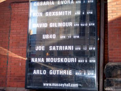 Massey Hall upcoming attractions