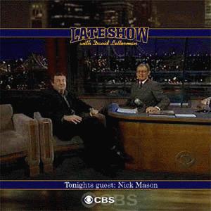 Nick Mason interview on David Letterman Late Show