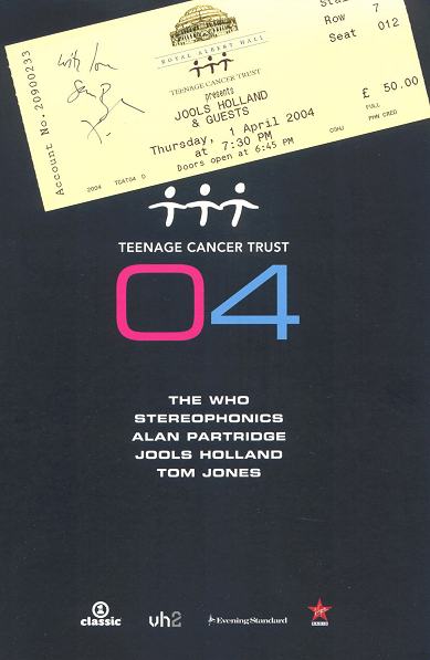 Teenage Cancer Trust 2004 concerts programme
