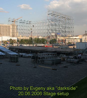 Stage being constructed