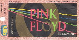 Pink Floyd live in 1989, in Verona, Italy